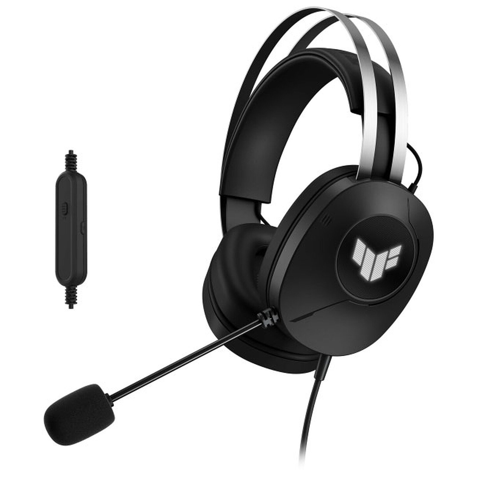 asus-tuf-gaming-h1-gen-ii.jpg ASUS TUF Gaming H1 Gen II – Auriculares Gaming USB con Sonido Virtual 7.1 y Micrófono Certificado TeamSpeak - Imagen 1