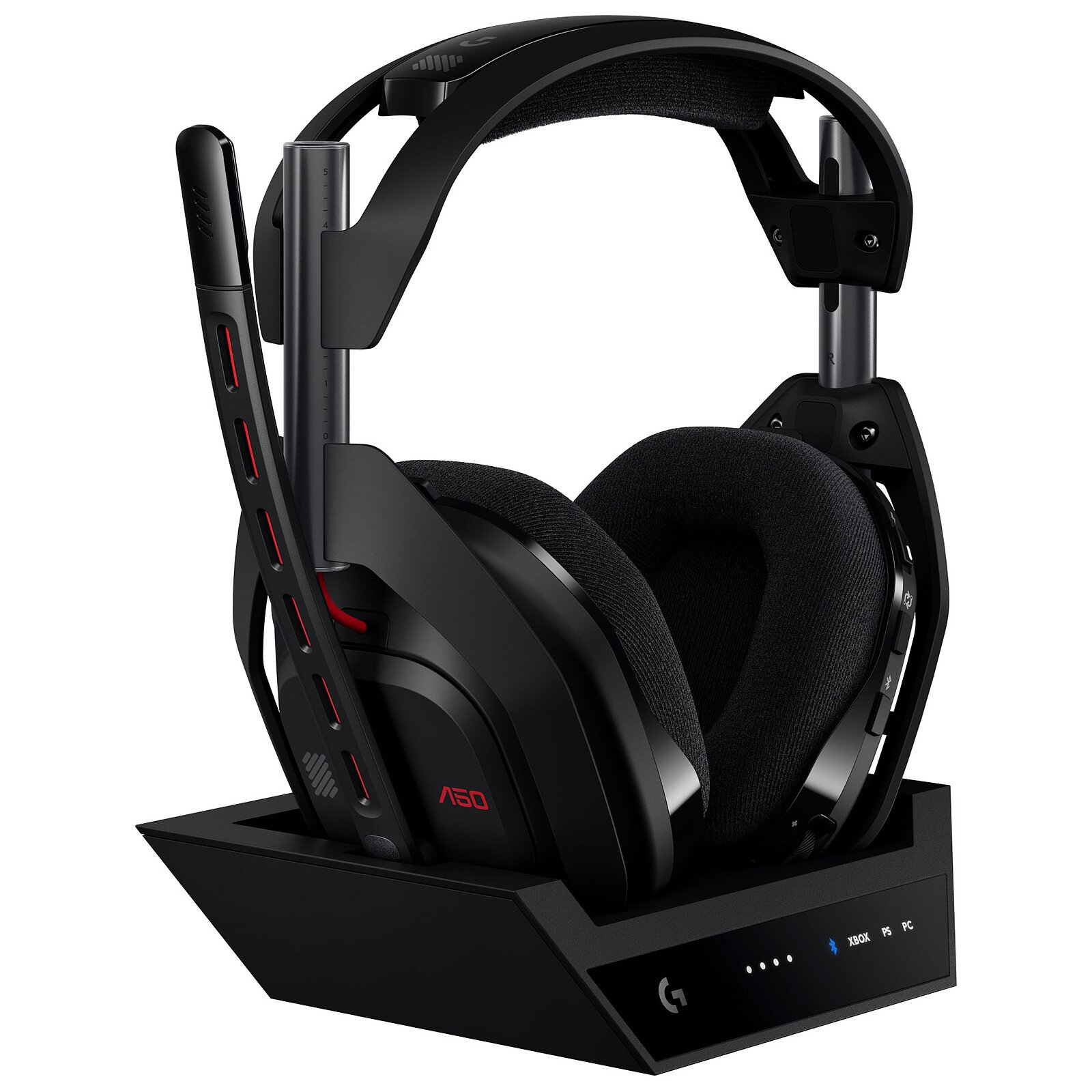 logitech-g-astro-a50-lightspeed-negro.jpg Logitech G Astro A50 LightSpeed Wireless – Auriculares Gaming 24 bits con PlaySync, Base de Carga y Dolby Atmos - Imagen 1