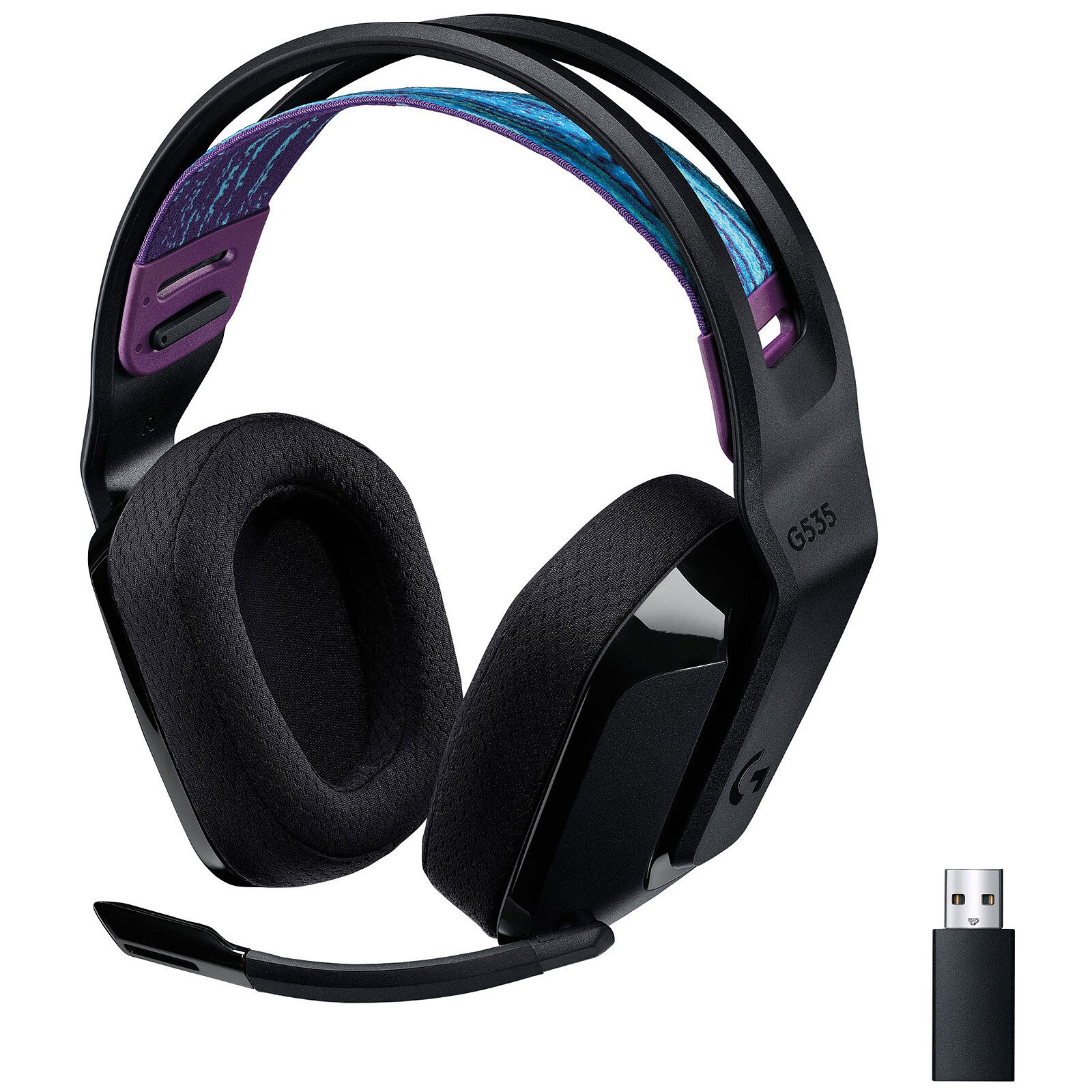 logitech-g-g535-negro.jpg Logitech G535 Lightspeed Auriculares Gaming Inalámbricos para PC, PS4 y PS5 - Imagen 1